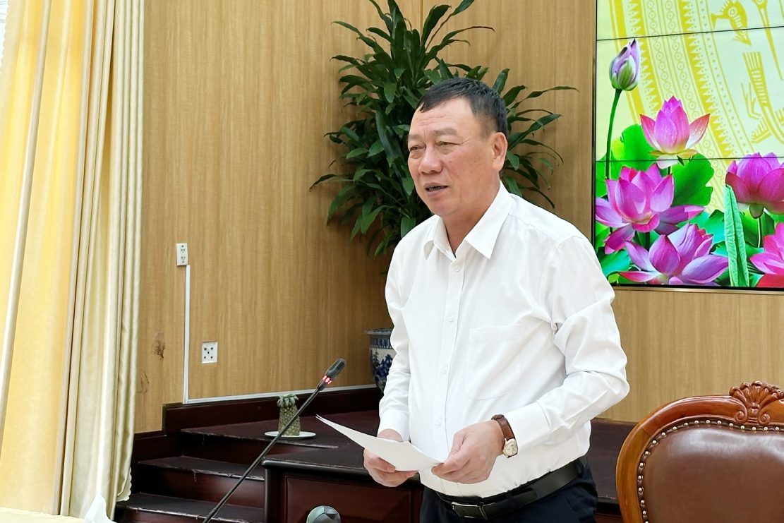 Tong Thanh tra Chinh phu Doan Hong Phong phat bieu tai buoi lam viec. Anh: Ta Quang
