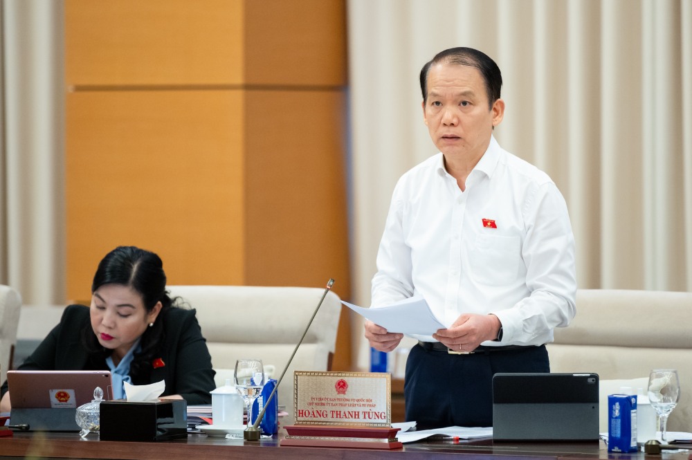 Chủ nhiệm Ủy ban Pháp luật và Tư pháp của Quốc hội Hoàng Thanh Tùng. Ảnh: Phạm Đông 