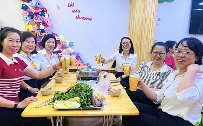 Union meal at Kindergarten 1-6. Photo: Hai Yen