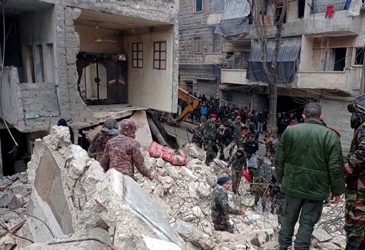 La escena del terremoto de 7.8 grados en Türkiye en 2023. Foto: Xinhua