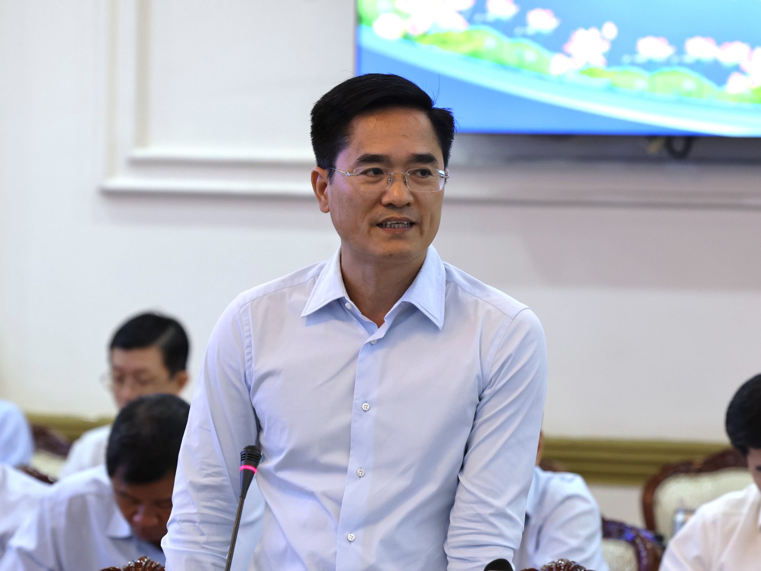 Ong Tran Quang Lam - Quyen Giam doc So Xay dung TPHCM.  Anh: Trung tam bao chi TPHCM