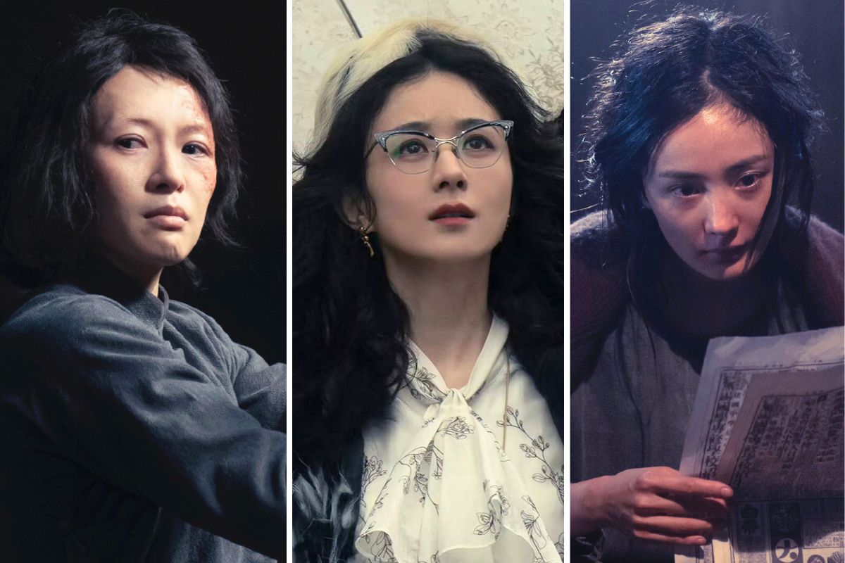 El cartel de personajes de Zhang Ziyi, Trieu Le Dinh y Duong Mi. Foto: Productor Tuong Vien Vien