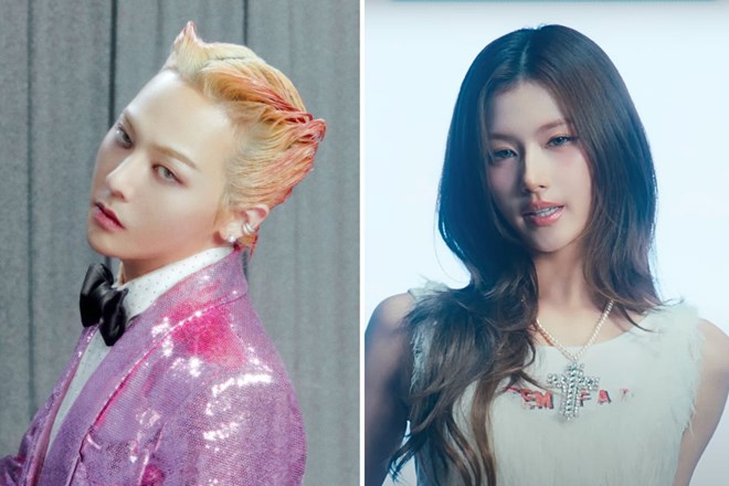 G-Dragon (Big Bang) and Sana (TWICE) were rumored to be dating because of a photo on their personal page. Photo: MV Bad Too, MV Strategy.