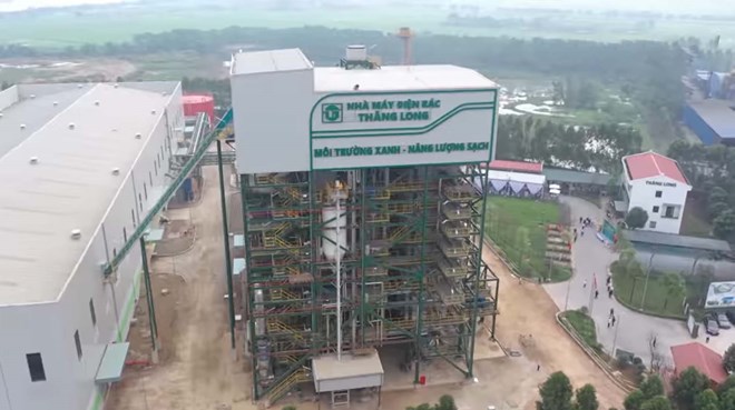Thang Long 쓰레기 발전소 (Bac Ninh 지방 Que Vo Cua 타운). 사진: Van Truong