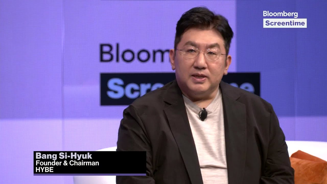 Bang Si Hyuk trong chuong trinh Bloomberg Screentime. Anh: Bloomberg