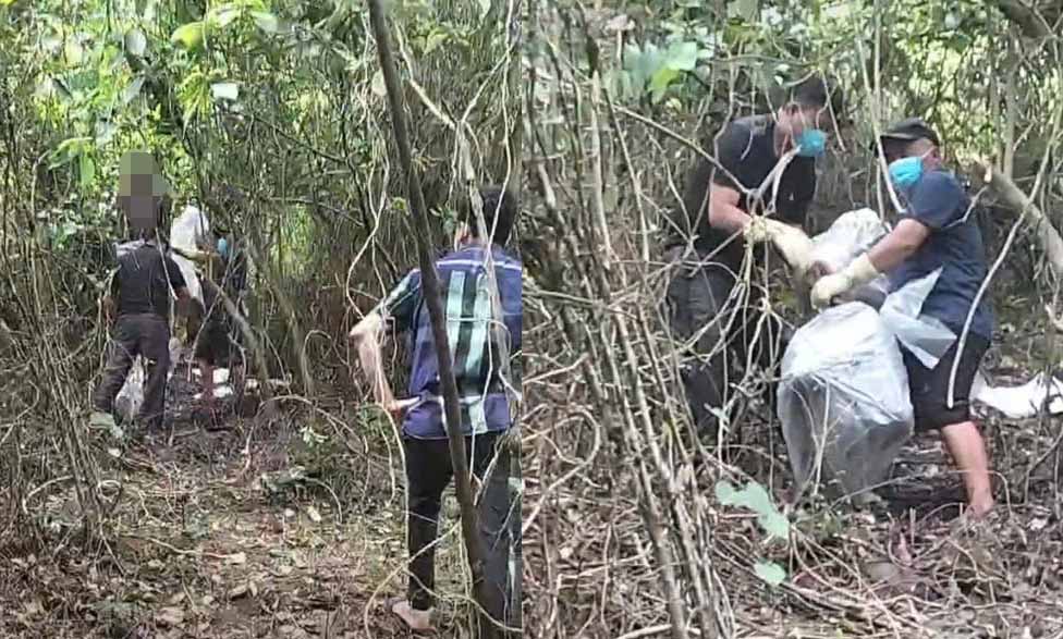The scene where the authorities discovered the man dead in a hanging position. Photo: Xuan Tuan.