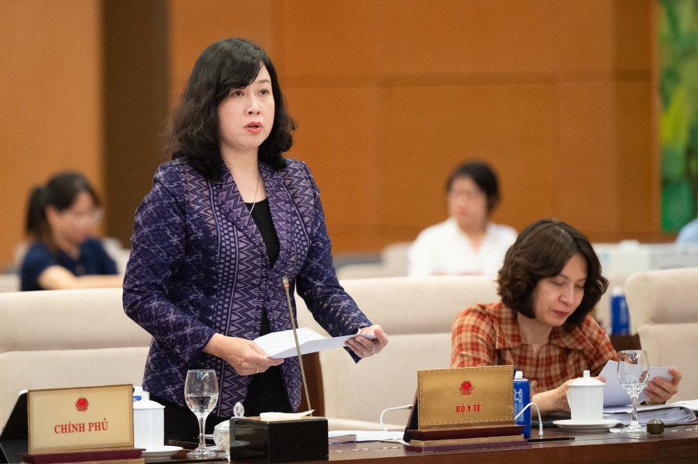 El Ministro de Salud Dao Hong Lan dijo que la ordenanza estipula que las personas se deciden por el momento de dar a luz, el numero de niños y la distancia entre los nacimientos. Foto: Pham Dong