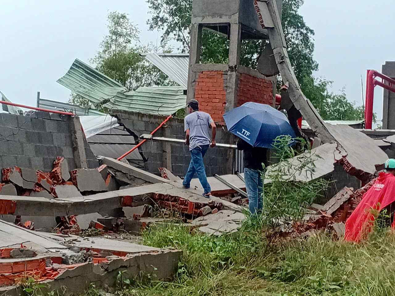 Hien truong vu tai nan. Anh: Ky Quan