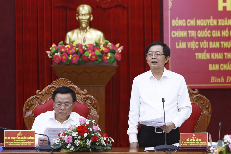 Bi thu Tinh uy Binh Dinh Ho Quoc Dung