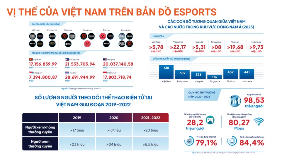 Esports Viet Nam co tiem nang rat lon de phat trien, tro thanh diem sang cua khu vuc. Anh: VNGGames