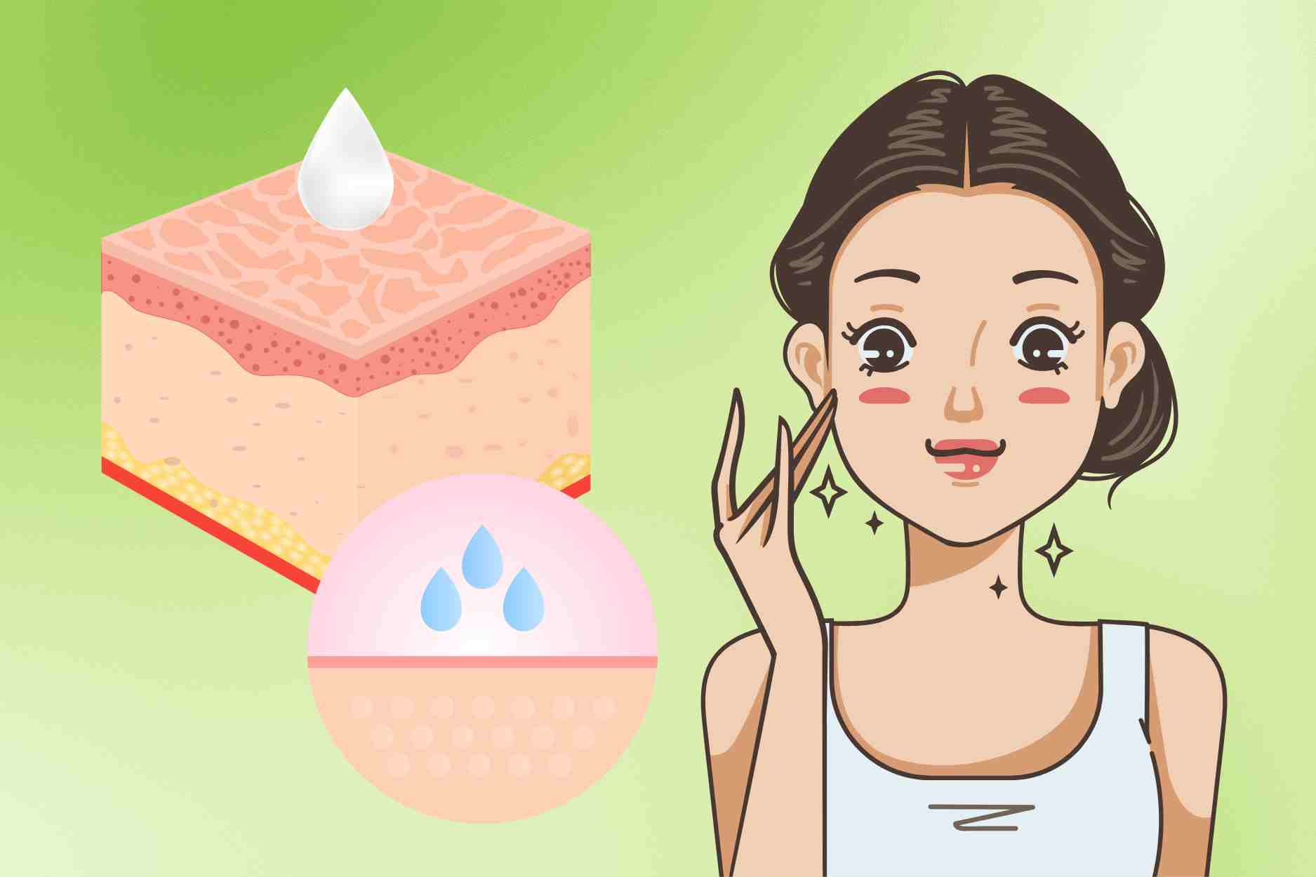 天然由来の食材から安全に肌を浄化する秘訣。イラスト:Dinh Dinh