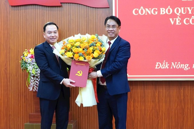 Phó Bí thư Tỉnh ủy Đắk Nông được điều động giữ ngang chức ở Khánh Hòa