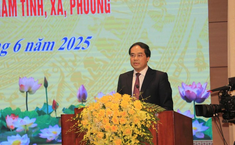 Mr. Trinh Xuan Truong - Secretary of the new Lao Cai Provincial Party Committee. Photo: Van Duc.