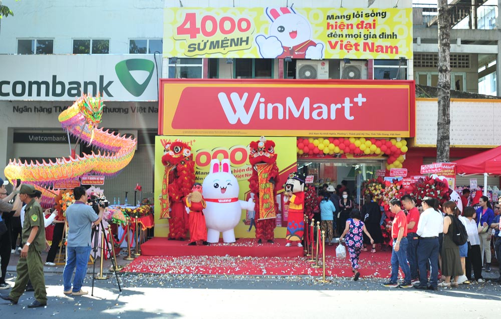 L'image de l'ouverture de Winmart + 4 000 magasins a Tien Giang. Photo: Hong Van