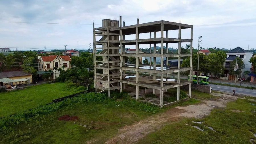 Phuc Thai総合病院プロジェクトは荒廃した状況に陥っています。写真:Phung Minh