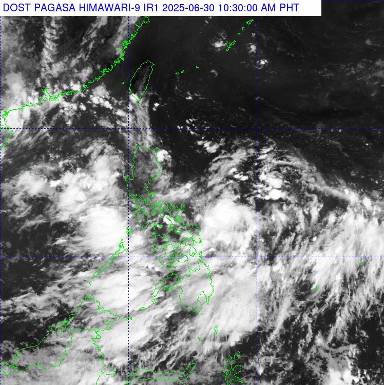 Du bao thoi tiet hoi 10h30 ngay 30.6 o Philippines. Anh: PAGASA