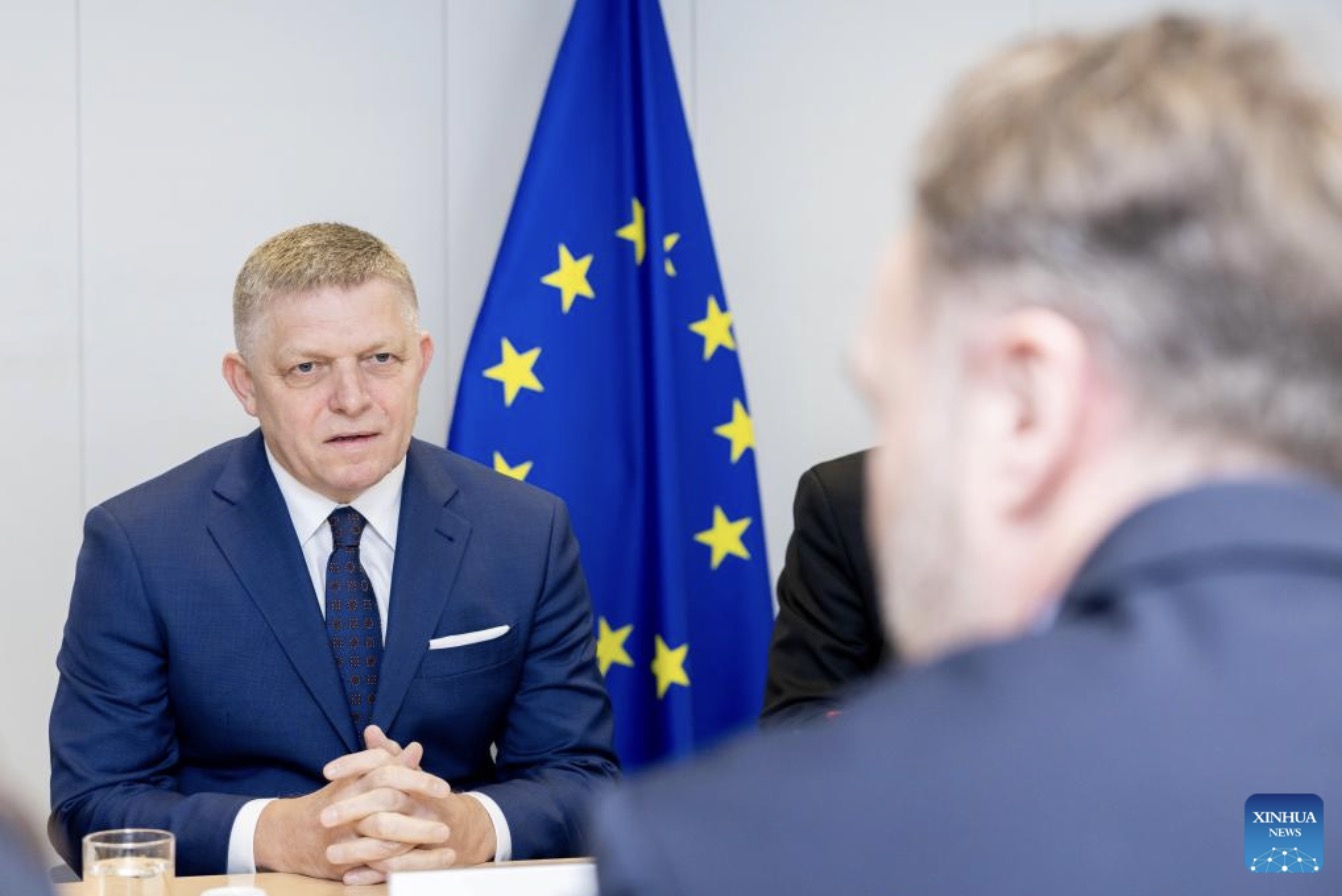 로베르트 피초 슬로바키아 총리는 EU가 러시아 가스 수입을 중단하면 슬로바키아가 가장 큰 영향을 받을 것이라고 말했습니다. 사진: 신화통신