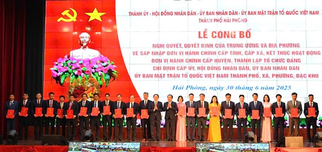 Danh sách Bí thư, Chủ tịch 114 xã, phường, đặc khu của Hải Phòng sau sáp nhập
