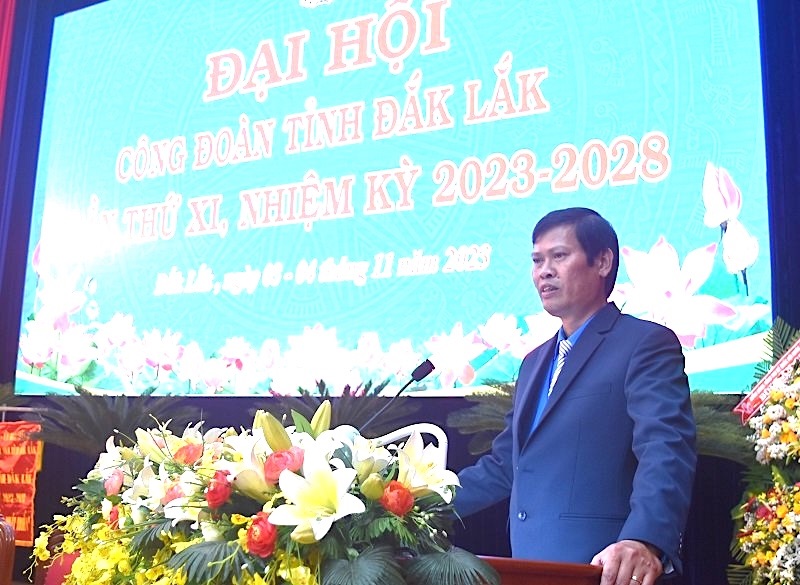 Le camarade Le Van Thanh est le president de la Federation du travail de Dak Lak a partir de 1,7.2025. Photo: Bao Trung