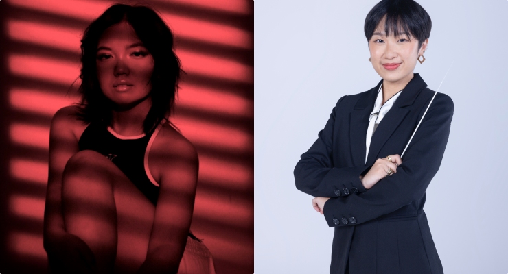 Singer Alexis Cao and conductor Lan Anh. Photo: Organizing Committee.