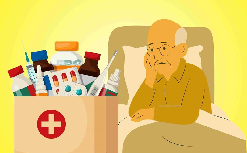 Overcoming insomnia in the elderly without the need for medicine. Graphics: Dinh Dinh