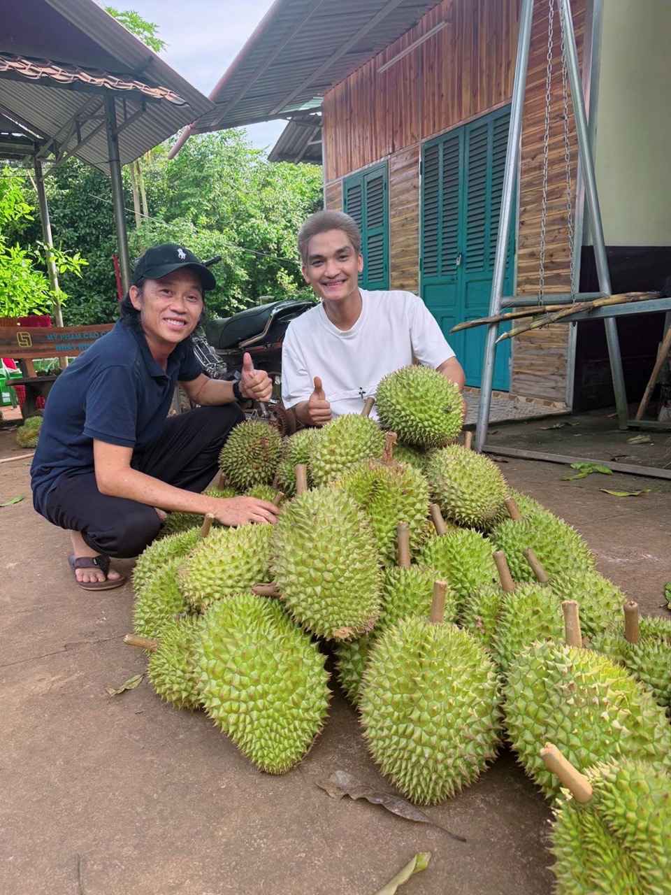 Hoai Linh trong nhieu sau rieng trong khu vuon o Dong Nai.