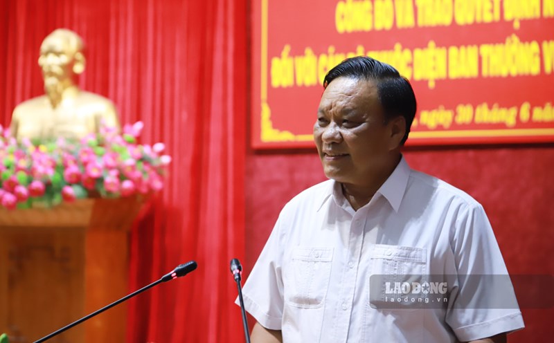 Standing Deputy Secretary of the Provincial Party Committee, Head of the National Assembly Delegation of Binh Dinh Province (old) Le Kim Toan. Photo: Hoai Phuong