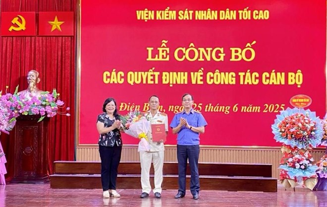 Vu Trung Thanh 씨는 7월 1일부터 디엔비엔성 인민검찰원 원장으로 임명되었습니다. 사진: 디엔비엔성 국회의원단 및 인민의회 사무실