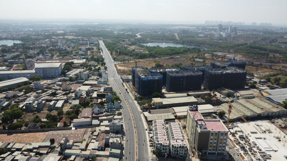 Du an o duong Thong Nhat, khu pho Noi Hoa, phuong Binh An, thanh pho Di An, Binh Duong. Anh: Dinh Trong