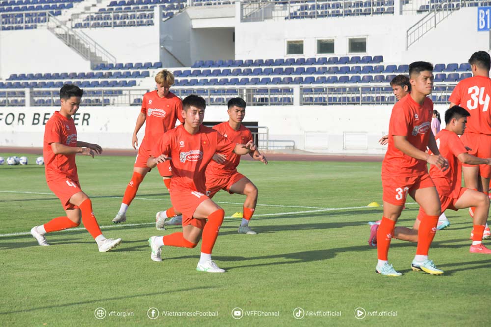 U22 Vietnam actively trains in Ba Ria. Photo: VFF