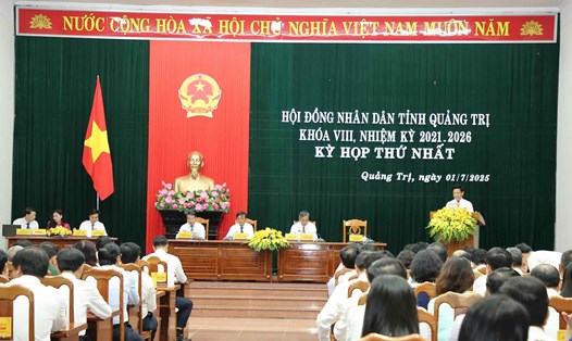 HĐND tỉnh Quảng Trị tổ chức kỳ họp thứ nhất sau sáp nhập. Ảnh: Công Sáng