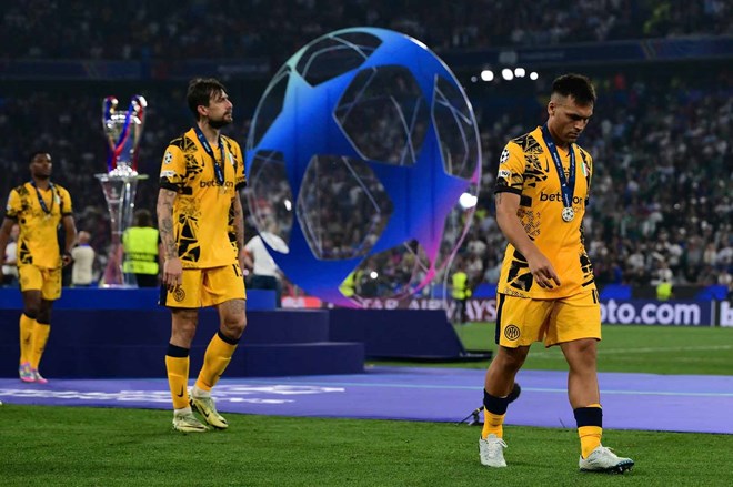 Inter Milan thua dau truoc PSG o chung ket Champions League 2025. Anh: AFP