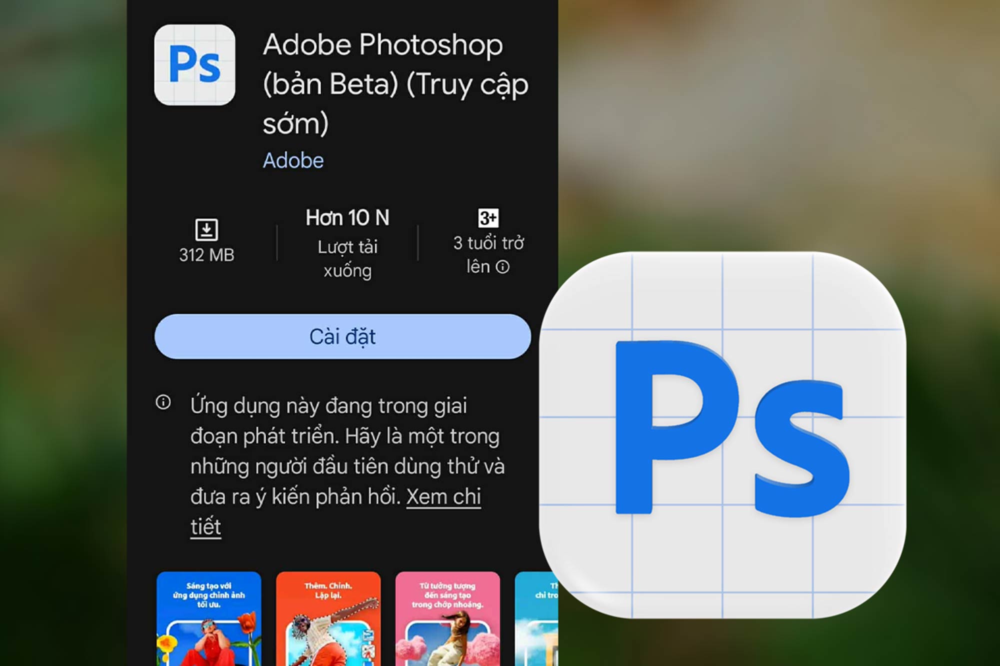 Android users can now use photoshop for free from Adobe. Graphics: Duong Anh