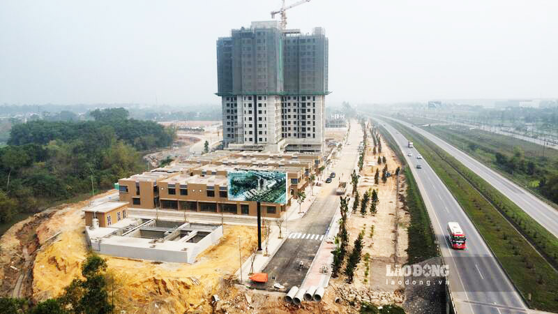 El Proyecto de Vivienda Social del Area Residencial Dai Thang (Ciudad Pho Yen, Thai Nguyen) se esta completando y se entrega a fines de 2025. Foto: Viet Bac.