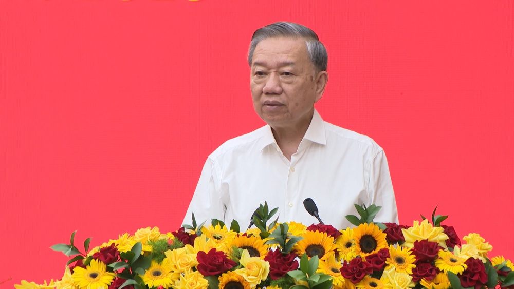 General Secretary To Lam gave a speech at the meeting. Photo: Nam Phuong