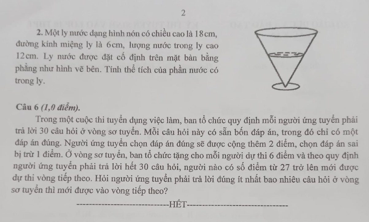 De thi chinh thuc mon Toan thi vao lop 10 tinh Bac Kan nam 2025. Anh: Minh Chau