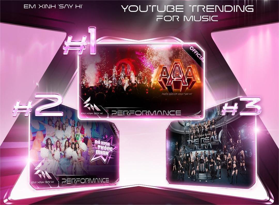 Em xinh say hi top 3 trending. Photo: Producer