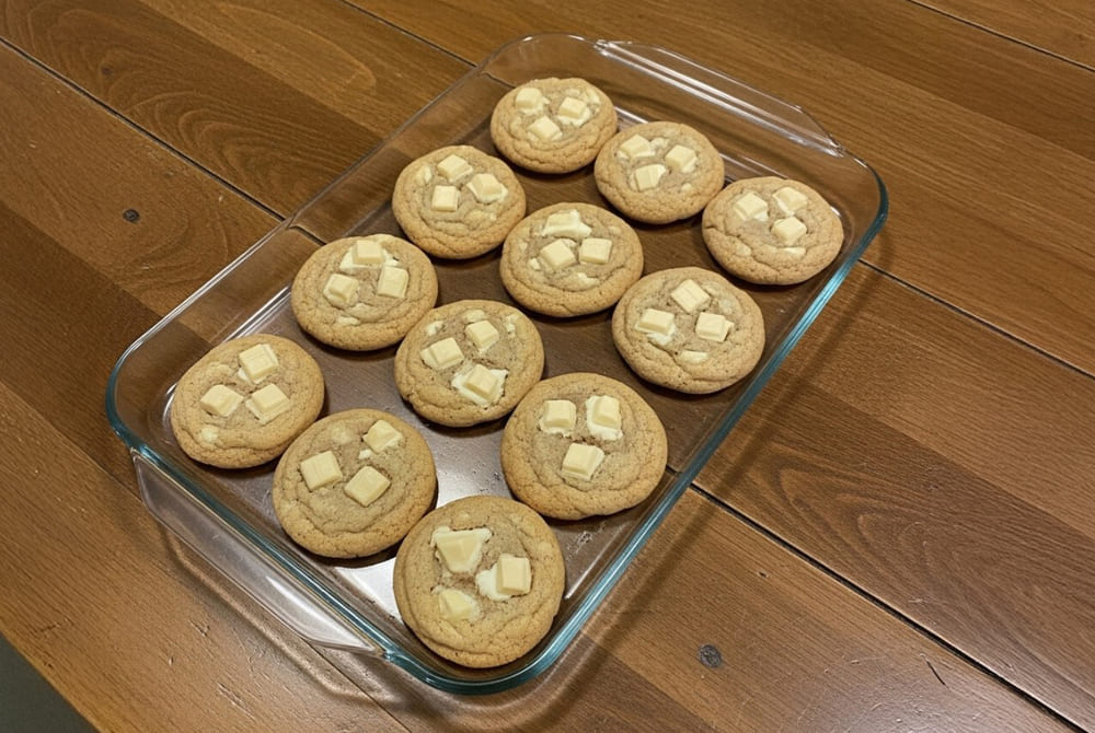 Las galletas de chocolate blanco son bastante faciles de hacer y no tarda demasiado en las amas de casa. Foto: Le Yen