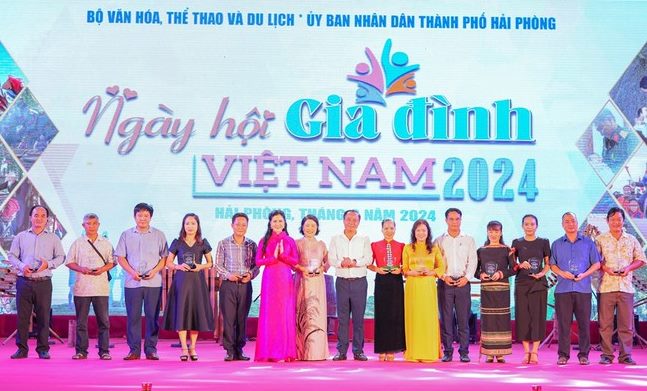 To chuc Ngay hoi Gia dinh Viet Nam nam 2024 duoc to chuc tai thanh pho Hai Phong. Anh: Bo Van hoa The thao va Du lich