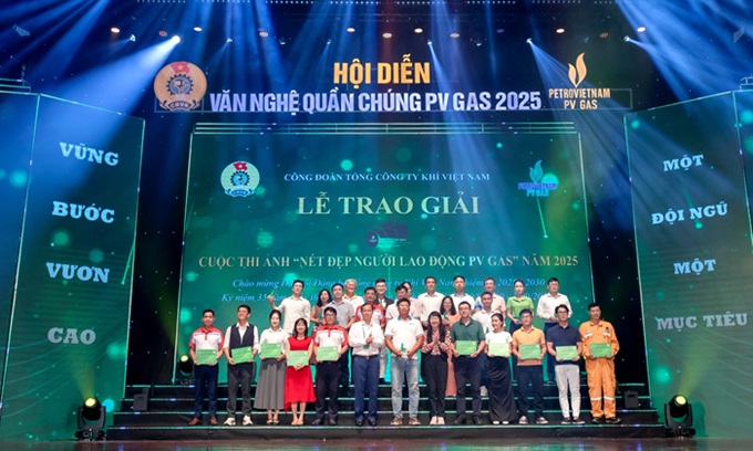 Chuc mung cac tap the, ca nhan dat giai cuoc thi anh 2025. Anh: PV GAS