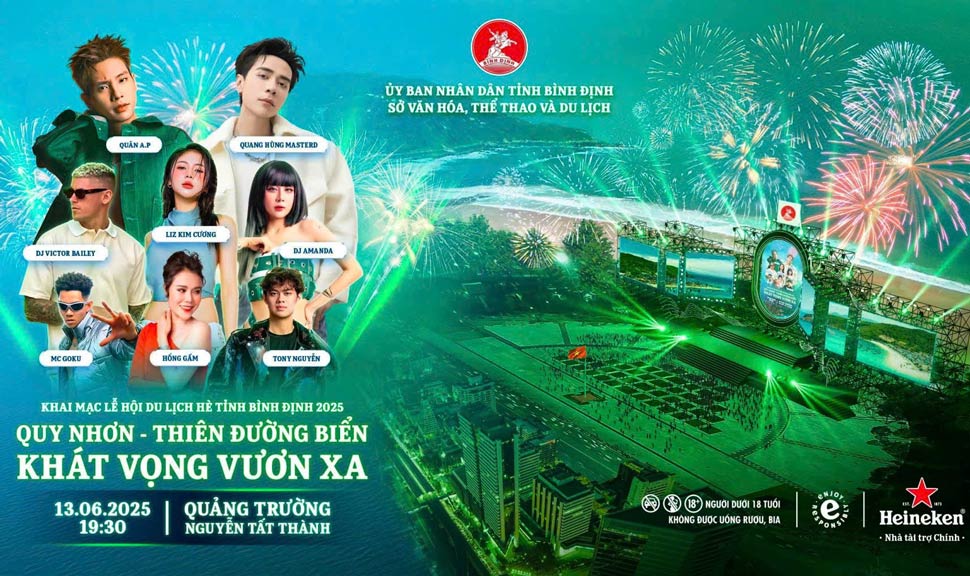 The 2025 Binh Dinh Summer Tourism Festival will officially open on the evening of June 13. Photo: Binh Dinh Department of Culture, Sports and Tourism