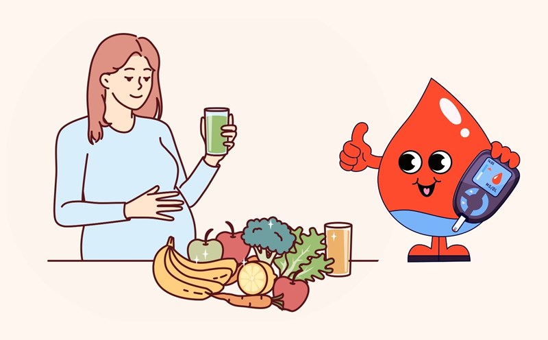 The diet helps pregnant mothers with diabetes have enough nutrients, without worrying about increasing blood sugar. Graphics: Linh Dan