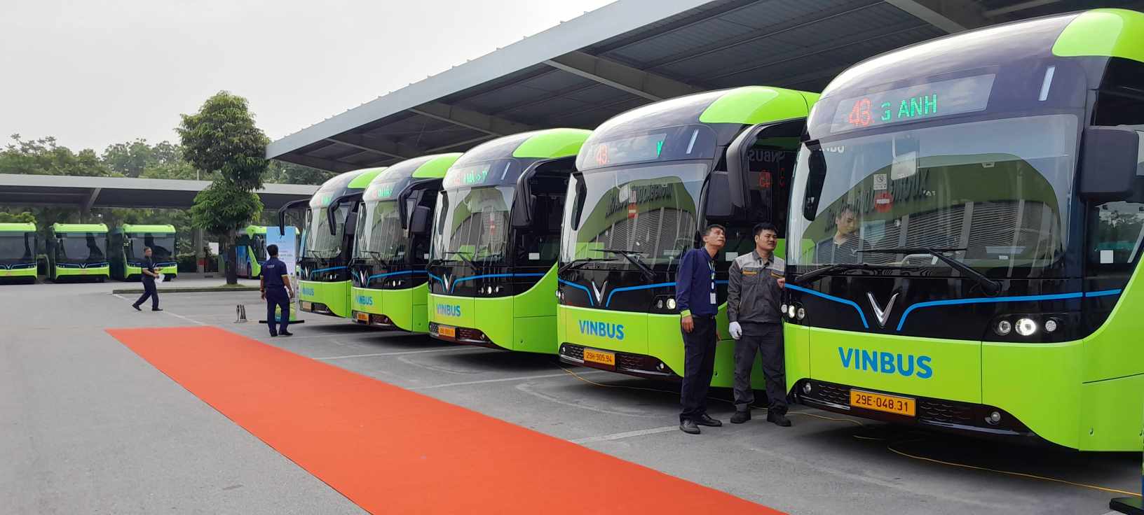 El autobus electrico ira a Vinhomes Co Loa. Foto: Vinbus proporcionado