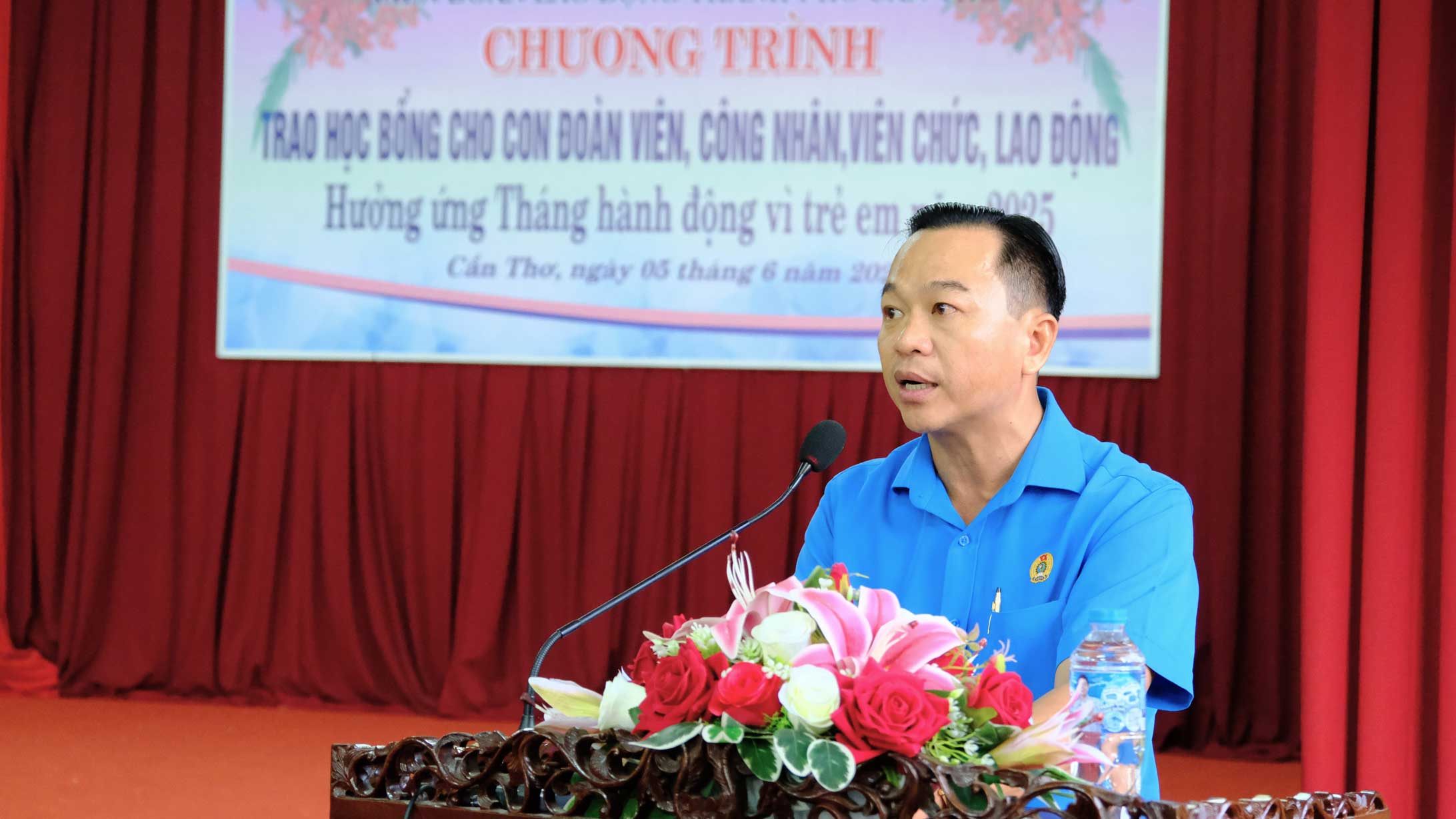 Pho Chu tich LDLD TP Can Tho Nguyen Ngoc Tan phat bieu. Anh: My Ly