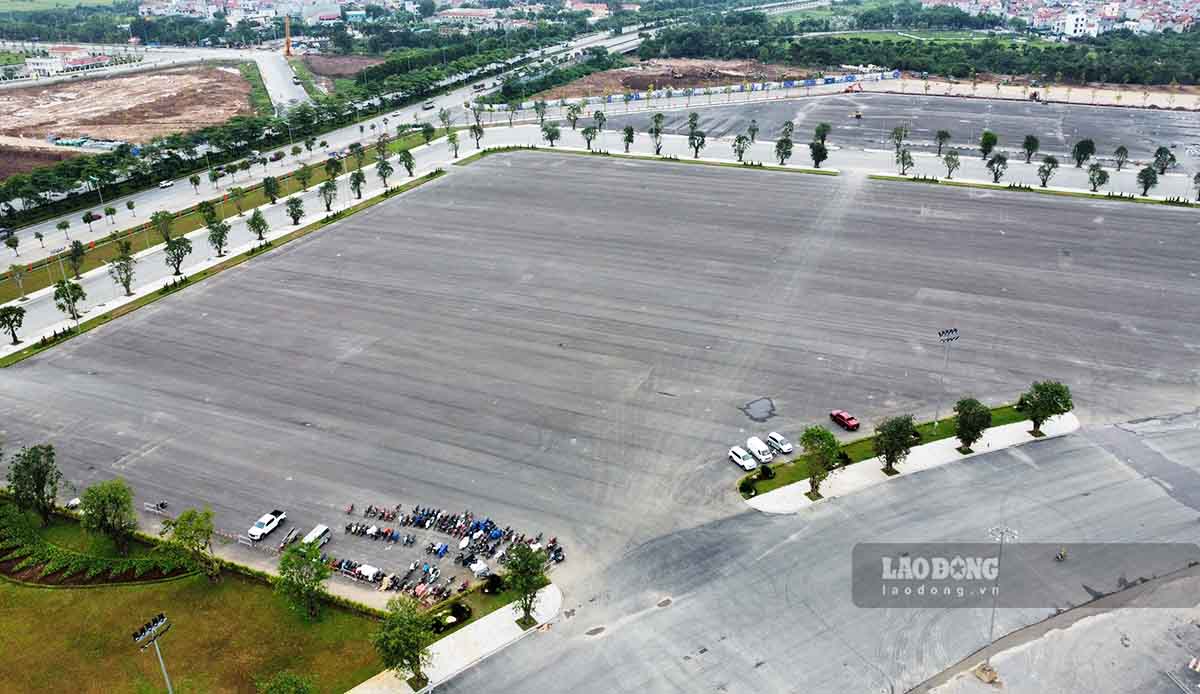 Mot trong so cac khong gian trien lam ngoai troi cua Trung tam hoi cho trien lam quoc gia. Anh: Viet Bac.