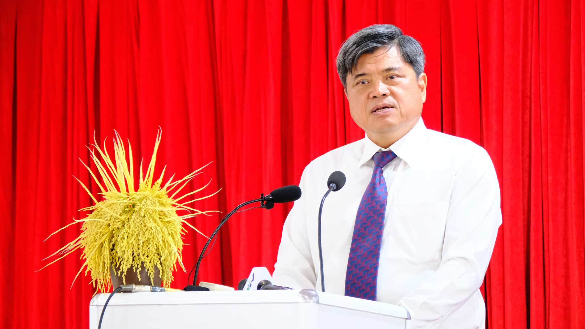 Thu truong Bo Nong nghiep va Moi truong Tran Thanh Nam phat bieu. Anh: My Ly