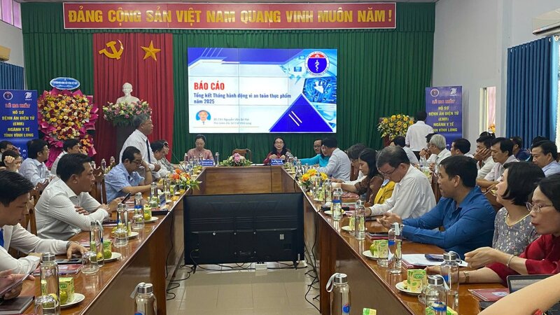 El Departamento de Salud de la Provincia Vinh Long resumio preliminarmente los primeros 6 meses de 2025. Foto: Vinh Long Departamento de Salud