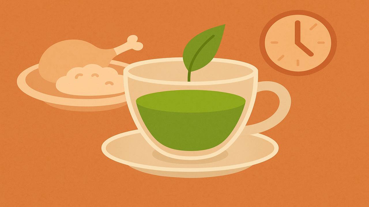 Drinking at the right time also helps prevent sudden spikes in blood sugar. Graphic photo: Hoang Loc