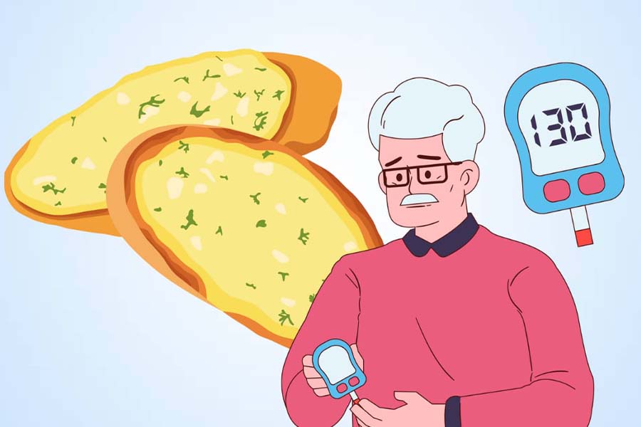 The effect of butter, egg and cheese banh mi on blood sugar levels. Graphics: Cat Tien