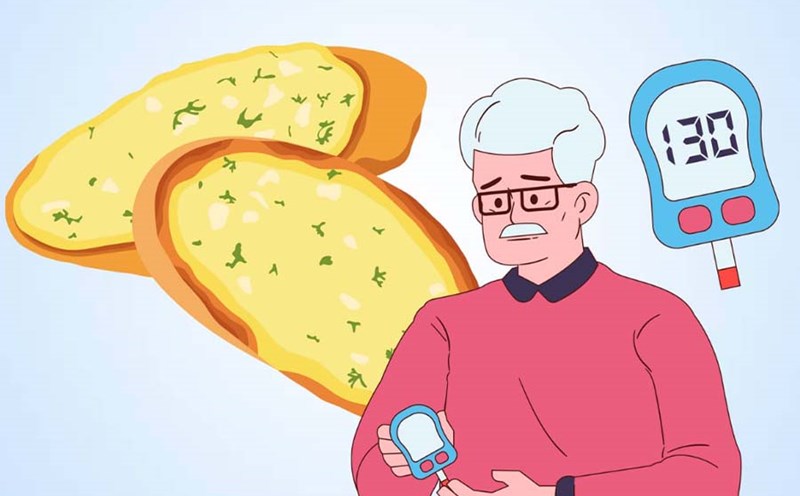 The effect of butter, egg and cheese banh mi on blood sugar levels. Graphics: Cat Tien